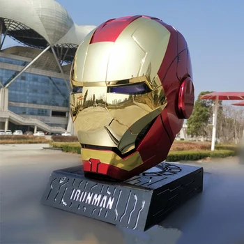 1/1 Marvel Iron Man Mk5 Čelada Autoking Daljavo In Glasovni Nadzor, Iron Man, Samodejno Čelada Maska Z Led Svetlobo Slika Za Fante