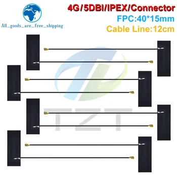 10PCS 5DBI FPC Zgrajena V Vezje Antena LTE 4G, 3G GSM CDMA UMTS TDSCDMA 1.13 Črte 12 cm Dolgo IPEX Priključek
