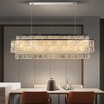 2023 Luksuzne Vile Lestenec Klasičnih Luxury Obesek Crystal Light Hotelu, Lobby Bar Števec Visi Svetilka za Domačo dnevno Sobo