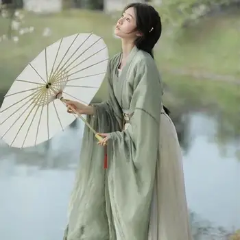 2024 kitajske tradicionalne hanfu oblačila cosplay tradicionalno obleko za ženske zelena vila fotografija weijin slog obleko hanfu