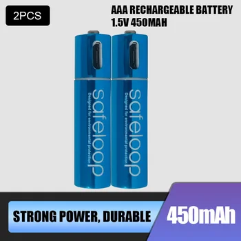 2pcs Tehnologije! USB Polnilne Baterije 1,5 V AAA 450mah li-polymer li-ionska baterija za Daljinski upravljalnik baterije, igrača avto baterije