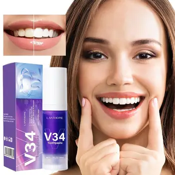 30 ml Vijoličen Ton Osvetlitev zobno pasto za Beljenje Zob zobna pasta Bleščečih Zob, Da Odstranite Madeže Rumena Čiščenje C2X6