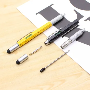 36PCS Vse-multifunkcijski kovinski izvijač, merilnik nivoja, žogo pero, 6-v-1 kovinsko pero, obseg, touch kapacitivni pero
