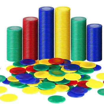 400 Kosov Plastike Poker Čipi Igro Žetone 4 Barve Števec Kartico za Igranje Igre Štetje Bingo Igro Žetone, Kartice, 4