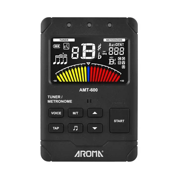 AROMA AMT-600 Tuner & Metronom & Ton Generator 3-v-1 za ponovno Polnjenje 2,5-palčni Barvni LCD-Kitara Sprejemnik Elektronski Metronom