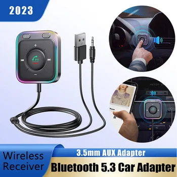 Avto Bluetooth 5.3 Ac Okrepljeno Dvojno Mic ENC Zmanjšanje Hrupa 3.5 mm AUX Adapter Bluetooth Brezžični Sprejemnik prostoročno Klicanje