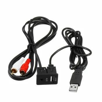 Avtomobilska Elektronika Dodatki USB 1,5 M 3.5 mm AUX Kabel Stereo Ženski 2 RCA Moški, Avto, Čoln, Mot.vozil Podometno Montažo ABS