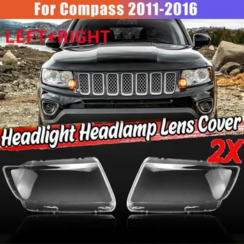 Avtomobilski Žarometi Pokrovček Objektiva Smerniki Lampshade Prednji Luči Lupini Kritje Za Jeep Compass 2011-2016