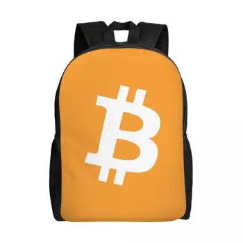 Bitcoin Nahrbtniki za Ženske, Moške College School Študent Bookbag Ustreza 15 Palčni Prenosnik BTC Cryptocurrency Vrečke