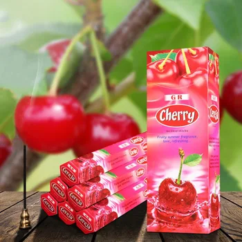 Cherry Vonj Aromatičnih Palice Velik Polje Indija Vonj Kadila Kadila Palica Big Box Vključujejo 6 Majhnih Škatlah Ustrezala Zraka V Zaprtih Prostorih
