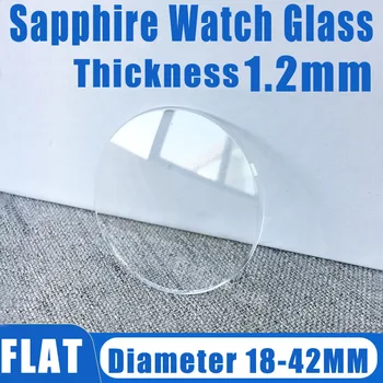 Debeline 1,2 mm Ravno Safir Watch Kristalno Premera 18 mm - 42mm Krog Pregleden urno Steklo Objektiva Mineralnih Očala rezervnih Delov