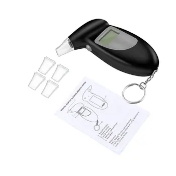 Digitalni Alkohola Dih Tester Analyzer Detektor Test Keychain Breathalizer Breathalyser Naprave LCD Zaslon