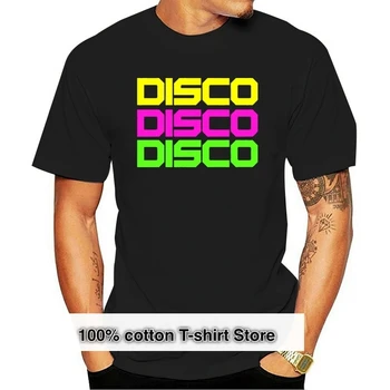 DISCO Mens T-Shirt S-3XL Neon pustna 80. 80 90. letih 90 Kostum Obleko Vrh