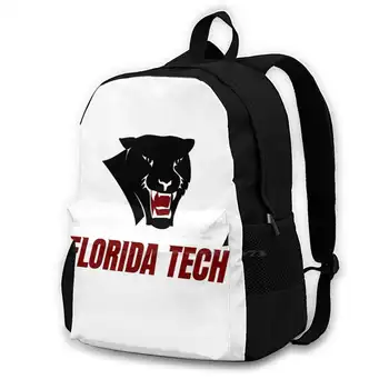 Florida Tech Panthers Fashion Travel Laptop Šolski Nahrbtnik Torba Florida Tech Florida Panthers Tech Panthers Logotip Logotip Ventilatorji