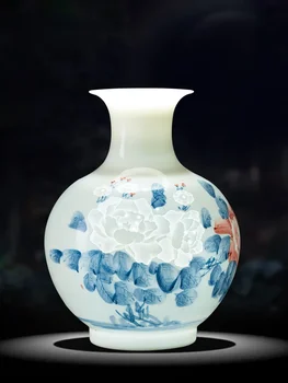 Jingdezhen Keramična Vaza Ročno Poslikano Jajce-Shell Porcelana Pol Nož Blato Roza Barve Novi Kitajski Gospodinjski Dnevna Soba