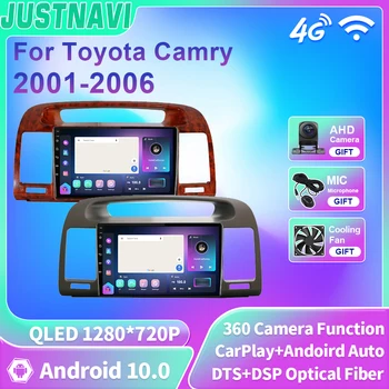JUSTNAVI Za Toyota Camry V30 2002-2006 Android 10 avtoradio, Predvajalnik, GPS Navigacija WIFI 4G Carplay Android Auto Ni DVD QLED 2din