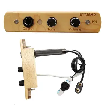 K1 Cajon Boben Mikrofon Elektronski Pick-up Sistem Za Polje Boben S Tonom, Nadzor Glasnosti 6,35 mm Izhod
