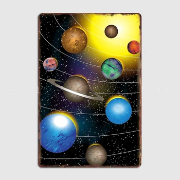 Kul Zvezde In Sončni Sistem Za Malčke In Otroke Plakat Kovinske Plošče, Stensko Slikarstvo Stene Prilagodite Objave Tin Prijavite Plakat