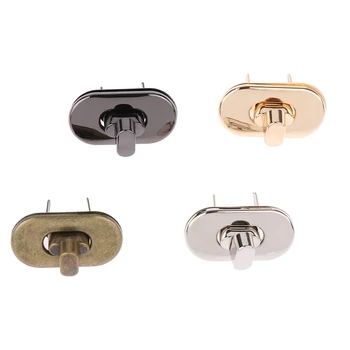 Mini Ovalne Twist Lock Vključite Ključavnice Kovinske Sponke Zaprtje Za Denarnico Denarnica ženska v Torbici Ramo Torba za Pribor