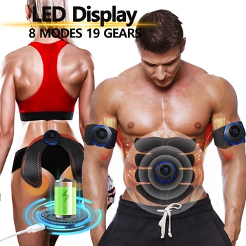 Mišični Stimulator Lcd-Zaslon Električni Telesa, Hujšanje Massager EMS Hip Trener Usb Polnilne Trebušne Abs Fitnes Trener