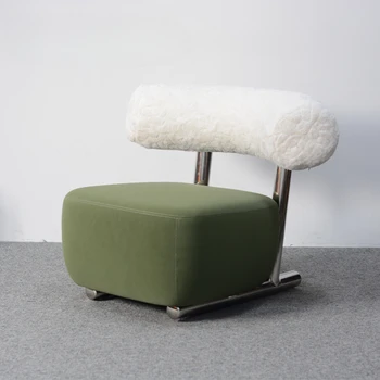 Nordijska minimalističen svetlobno razkošje ustvarjalne iz nerjavečega jekla sled kavč, stol neto slaven prosti čas stol