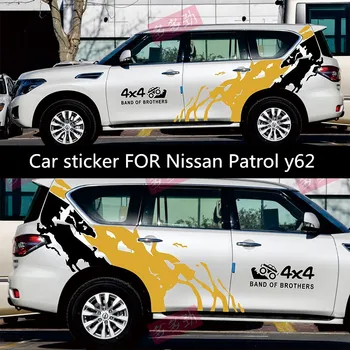 Novo po meri avto nalepke ZA Nissan Patrol y62 Telo, zunanjost dekoracijo Modni športni nalepko dodatki