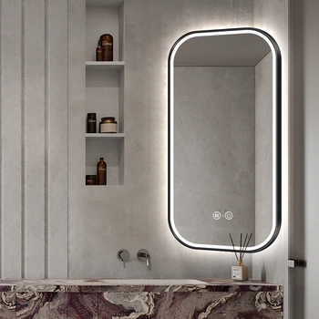 Obračanje inteligentni kopalnica ogledalo, majhne enote, kopalnica kotu nastavljiv toaletno ogledalo, stenske kopalnica ogledalo z