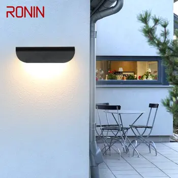 RONIN Moderne Stenske Svetilke Preprosto Črno Slog LED IP65 Vodotesen Rov Luč Za Zunanji in Notranji Balkon, ki je po Stopnicah