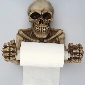 Smole Lobanjo Rola Papirja Imetnik Edinstveno Wall-mounted Ustvarjalne Tkiva Obešalnik Prostora za Shranjevanje Letnik Toaletni Papir Držalo za Gospodinjstvo