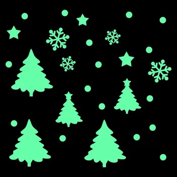 Snežinka Nalepke, Svetleči v temi Božični Okraski Pozimi Stekleno izložbo vinilna nalepka Otrok Doma Dekor Svetlobne Nalepke