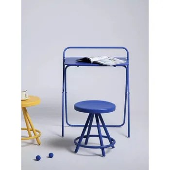 Sodobno minimalistično doma krog blata neto rdeče čistega železa prosti čas nizko blata, oranžna zelena modra bela rumena jedilni stol nečimrnosti stol