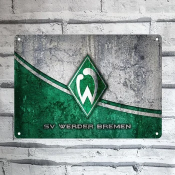 Sv Werder Bremen Grafični Tin Znamenju Domače Gostilne & Palice Plakat Wall Art Plakat Kave Vrt Urad Človek Jama Klub Kovinski Tin Prijavite 2021