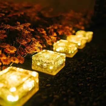 Ustvarjalne Sončne LED Led Opeke Lahka Nepremočljiva Prostem Dvorišče Tla Opeke Svetilke Vrt Krajine Dekoracijo Pokopan Lučka za Kampiranje