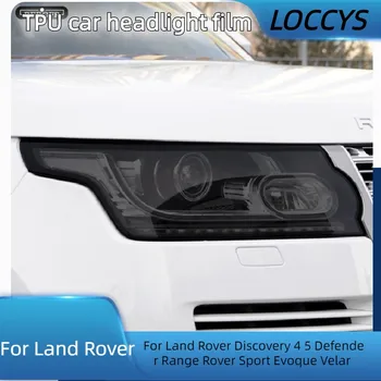 Za Land Rover Discovery 4 5 Defender, Range Rover Sport Evoque Velar Avtomobilski Žarometi Varstvo Odtenek Filmu Smoke Black TPU Nalepka