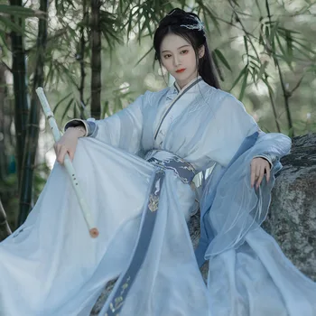 Zhong Lingji Ci Xian Hanfu Obleko Stari Slog Han Obleko Borilne Veščine Obleko Han Oblačila Kitajski Han Kostum